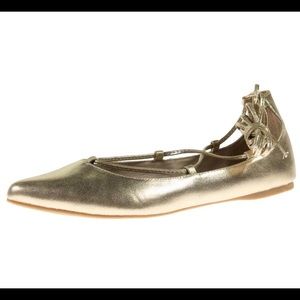 Steve Madden Eleanorr metallic gold flats